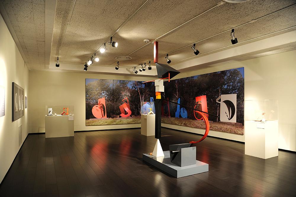 Installation view of Fletcher Benton: The Artist's Studio.