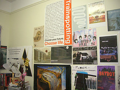 posters on a wall