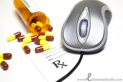 Pills and a computer mouse image link to story