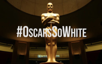 Viral Twitter hashtag coined by April Reign following the 87th Academy Awards, photo courtesy of the LA Times. 