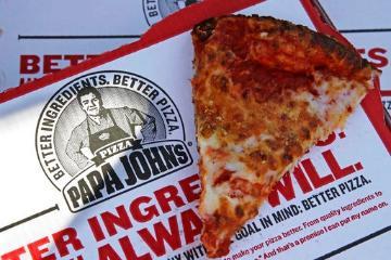 Slice of cheese pizza from Papa John's. (AP Photo/Charles Krupa, File) image link to story