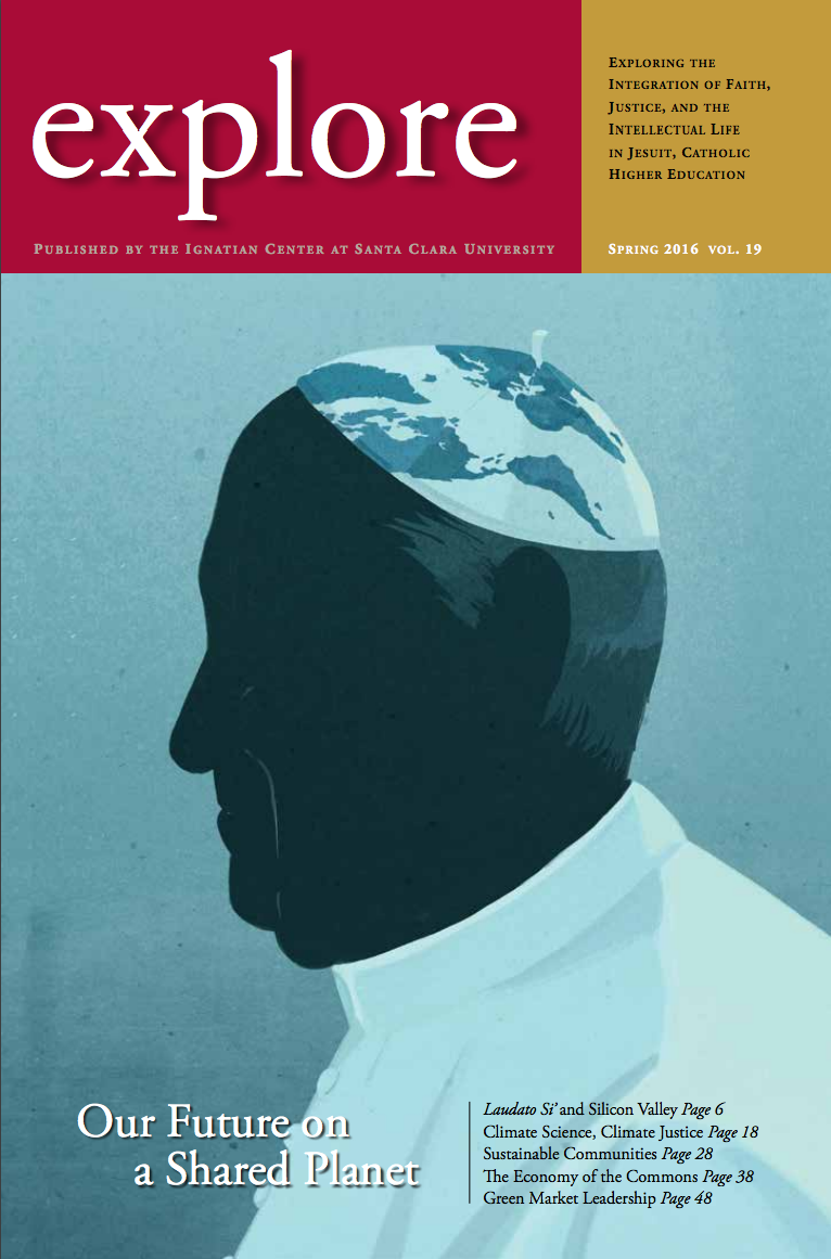 Magazine cover titled explore with a silhouette of a man. - Link to file