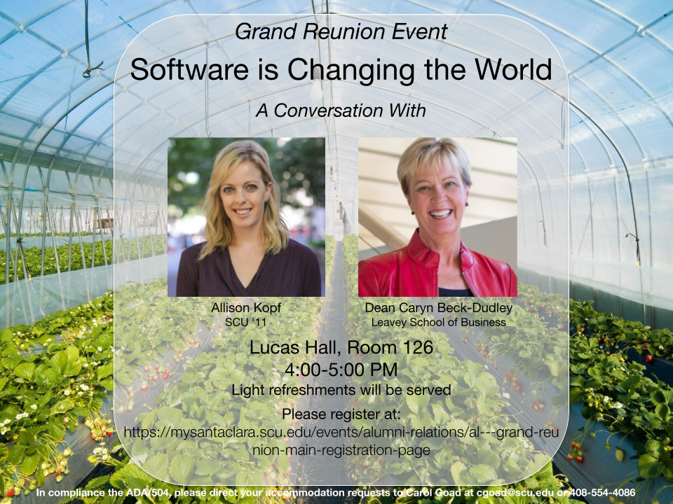 Software is Feeding the World 2016 event flyer image link to story