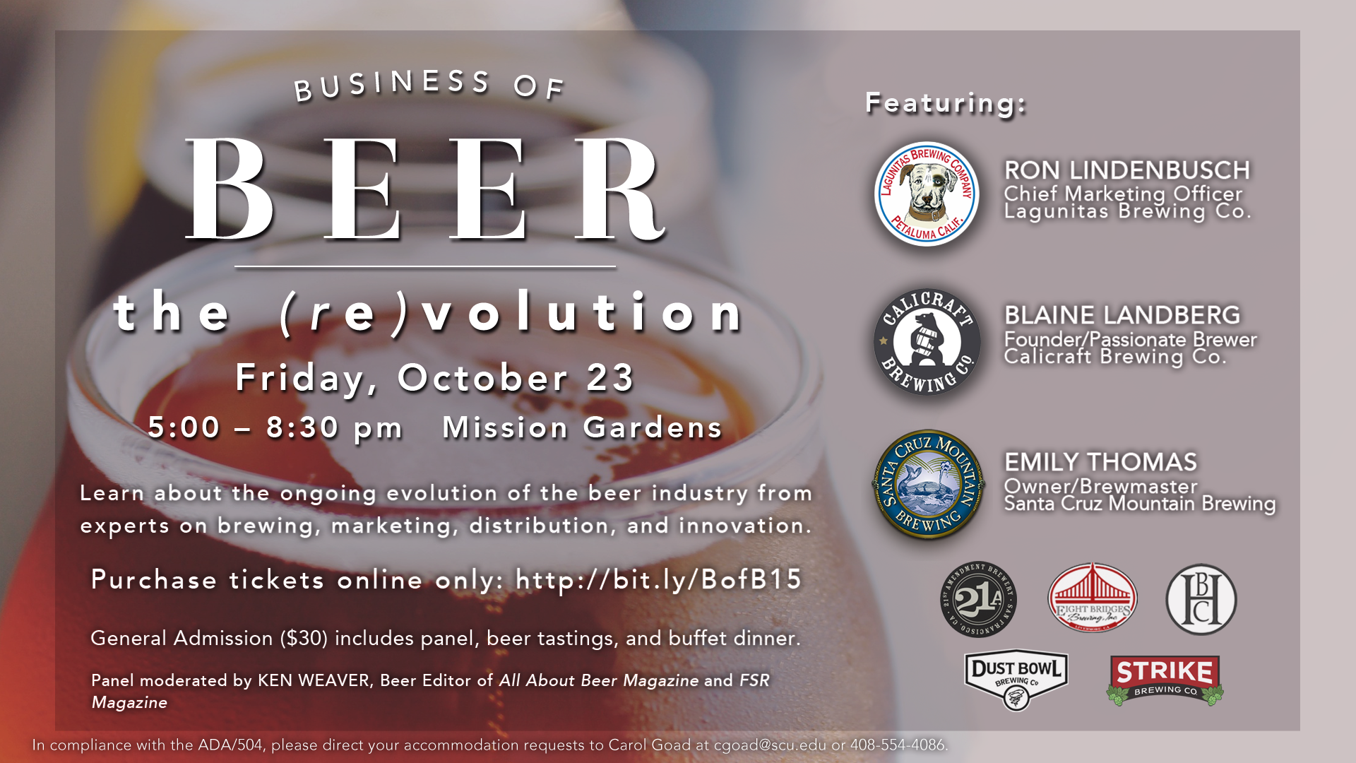 Business of Beer 2015 event flyer