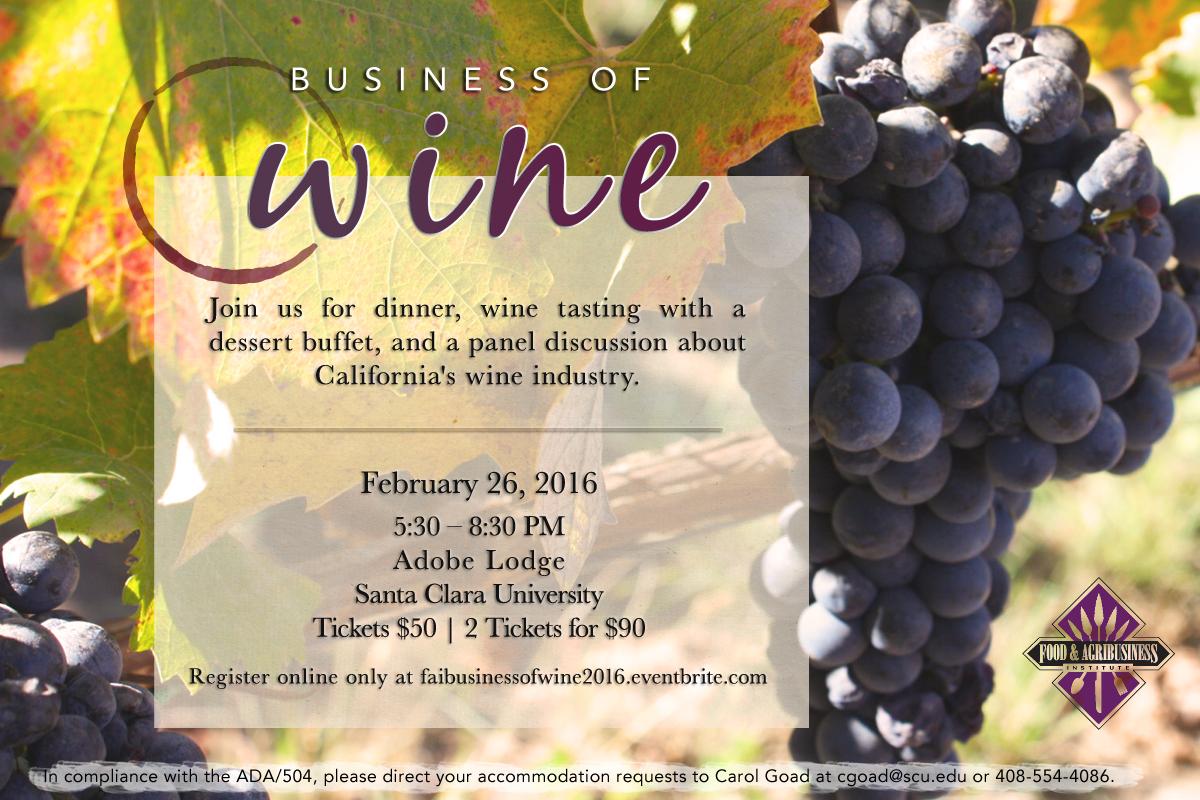 Business of Wine 2016 event flyer