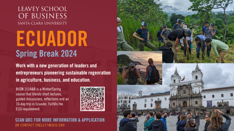 Flyer about Ecuador program