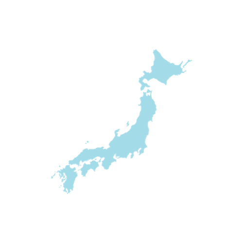 Decorative; outline of Japan in solid blue, link to Sofia University website 