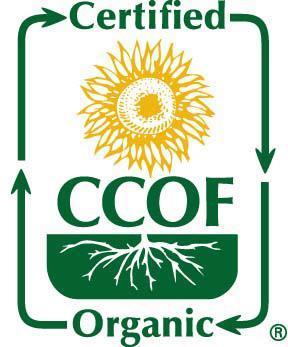 Organic Certification shows a sunflower with roots and arrows pointing in a rectangular loop
