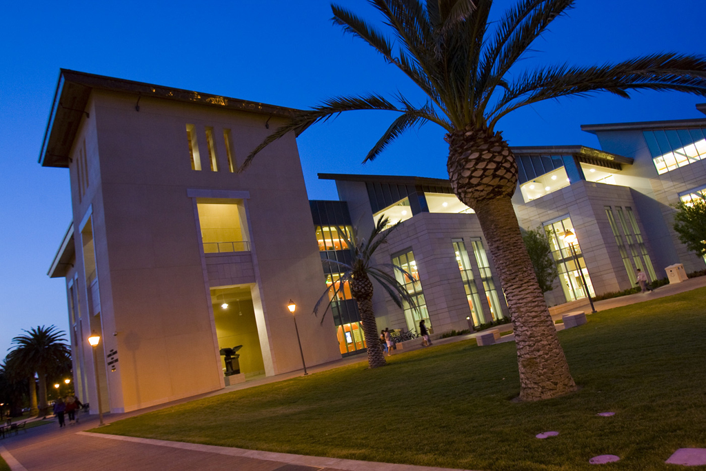 Learning Commons, evening view