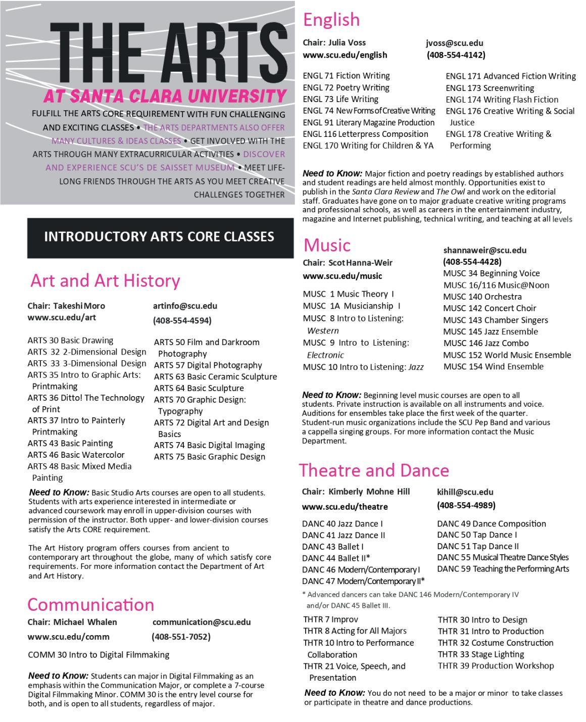 Arts Flyer 2024-25 (page 1)