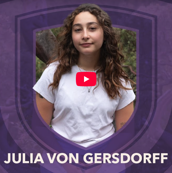 Julia von Gersdorff with play button