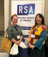Amy Lueck and Simone Billings at the Rhetoric Society of America's biennial convention in Denver, CO