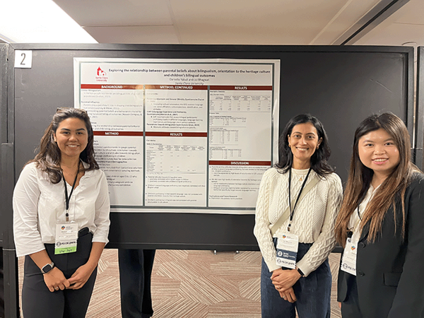 Senior Pyschology students from the Early Cognitive Development Lab led by Jui Bhagwat at the Western Psychological Association conference