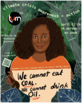 Maliha Abidi painting of Ugandan climate activist Vanessa Nakate