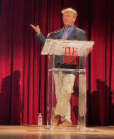 David Gray giving a lecture at The Met.