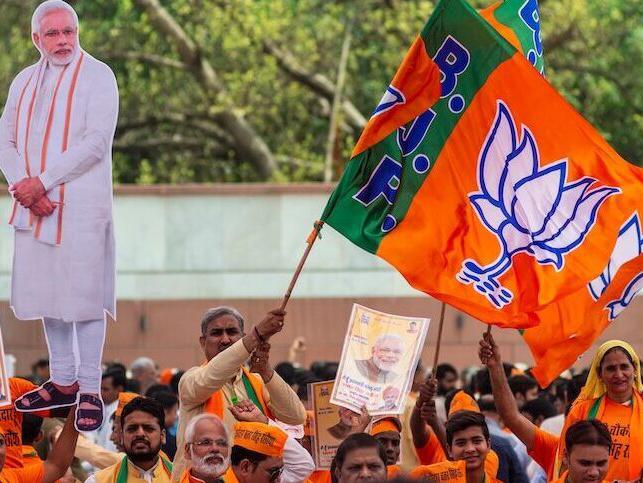 A gathering of supporters of the Bharatiya Janata Party, the ruling political party in India under incumbent Prime Minister Narendra Modi. Image courtesy Shutterstock.