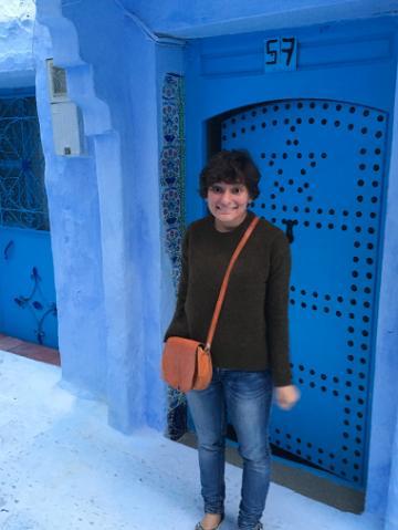 Laura in Chefchaouen, Morocco.