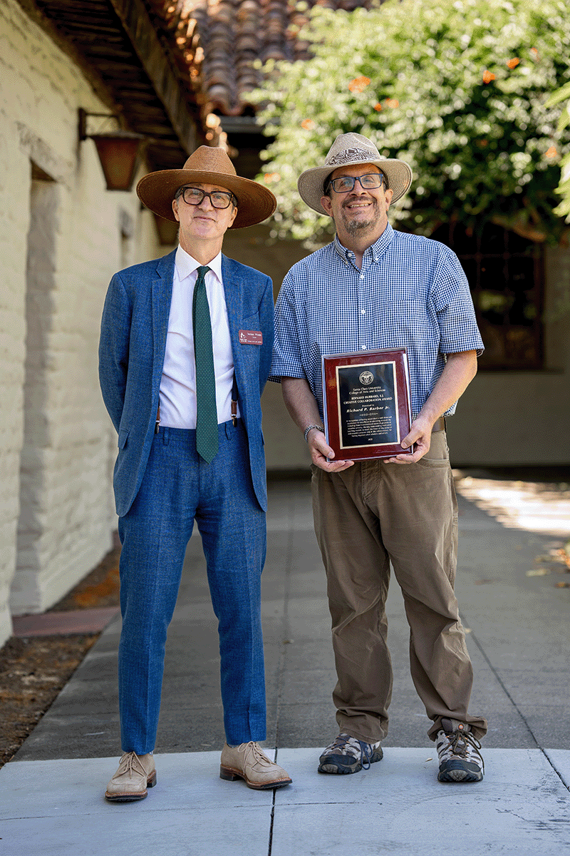 Dean Daniel Press and Rich Barber recipient of the 2023 Bernard Hubbard, S.J. Creative Collaboration Award