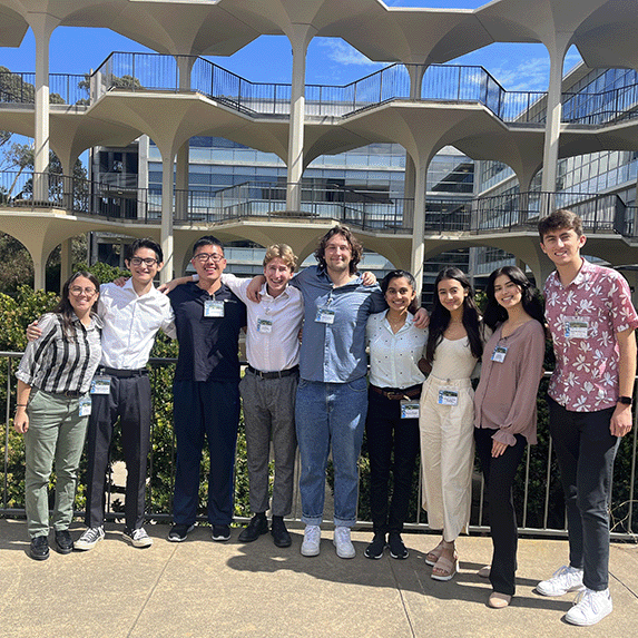 Physics students at UC San Diego conference