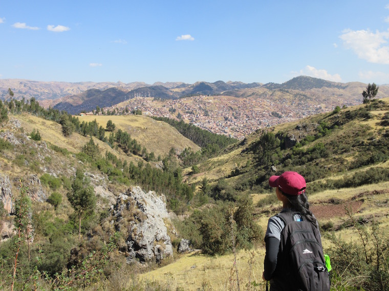 Athena did a day hike in the mountains of Cusco.