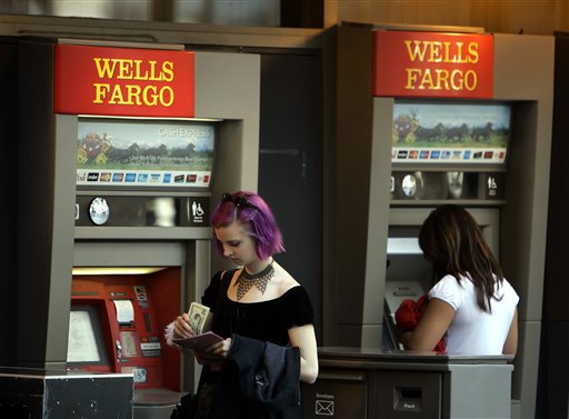 Wells Fargo Automated Tellers (AP Photo/Eric Risberg) image link to story