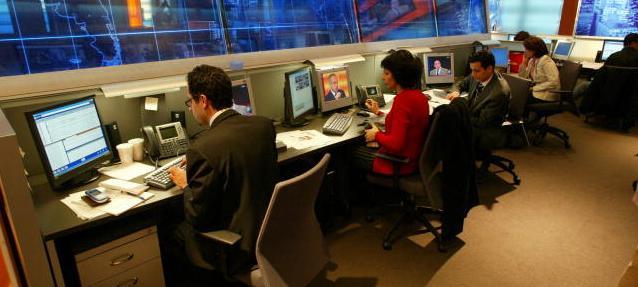 A view inside the Middle East Broadcasting Networks newsroom
