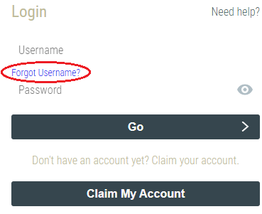 The account and password page for SCU with a 