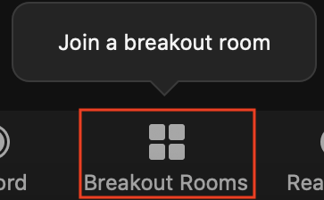 breakout room tile in participant meeting control toolbar
