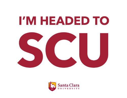 Text: I'm Headed to SCU #scubound