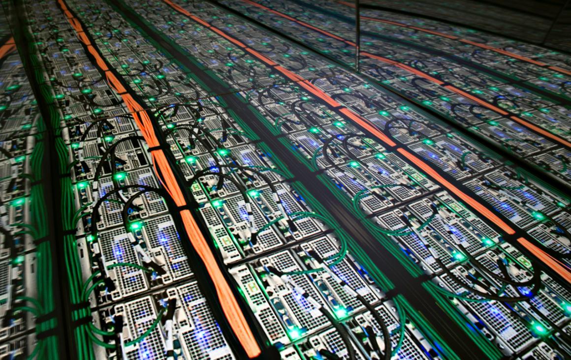 Print of computer hardware from Data Shadows exhibit image link to story
