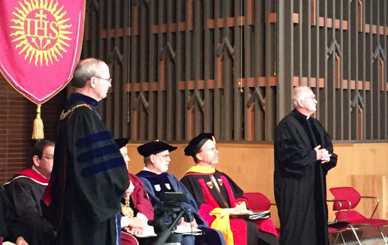 Fr. Engh and Fr. Cozzens at JST 2016 commencement