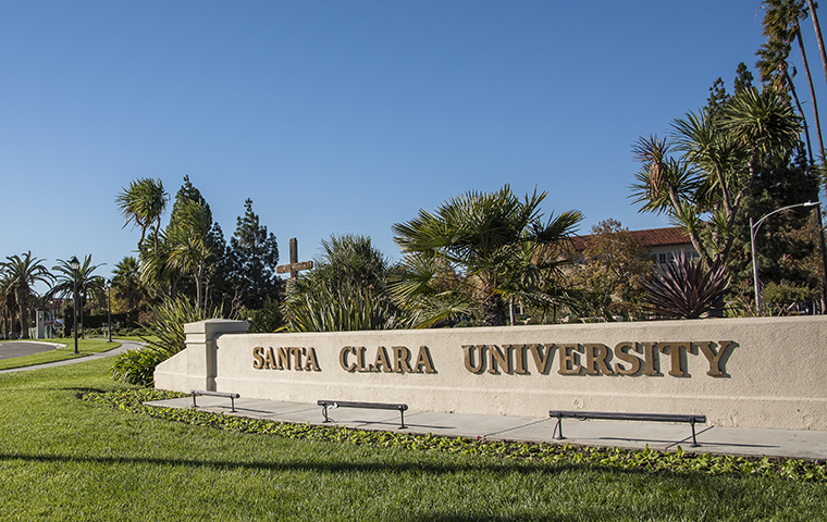 SCU Entrance from El Camino Real image link to story