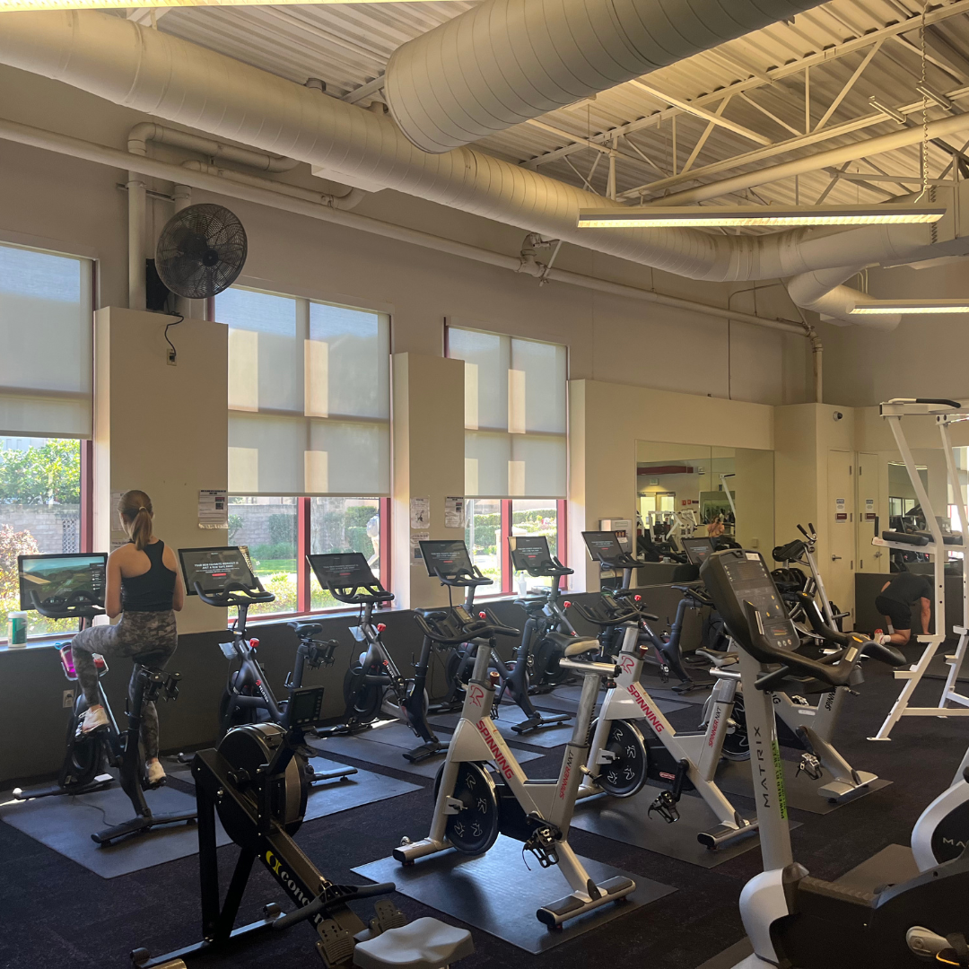 Student Working Out in the Malley Center 