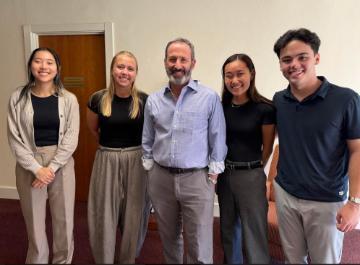 Accounting Association Officers with Provost James Glaser