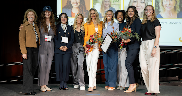 Bay FC founders with awardees from the Accelerator’s 6th cohort