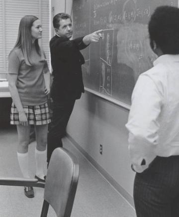 A business classroom in 1971 shows the school’s changing demographics.