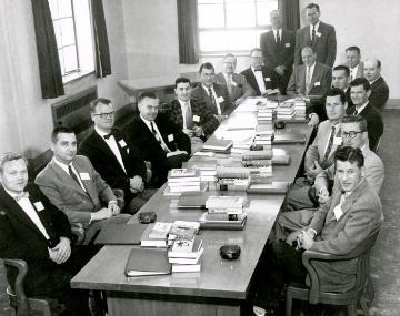 Management Center programs in the 1950s brought increasing numbers of executives from the region and beyond to the business school for special courses.