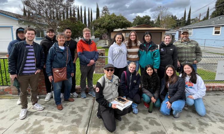 Group photo of LSB fellows outdoors in 2023.