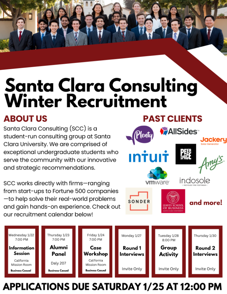 Santa Clara Consulting Recruitment Flyer