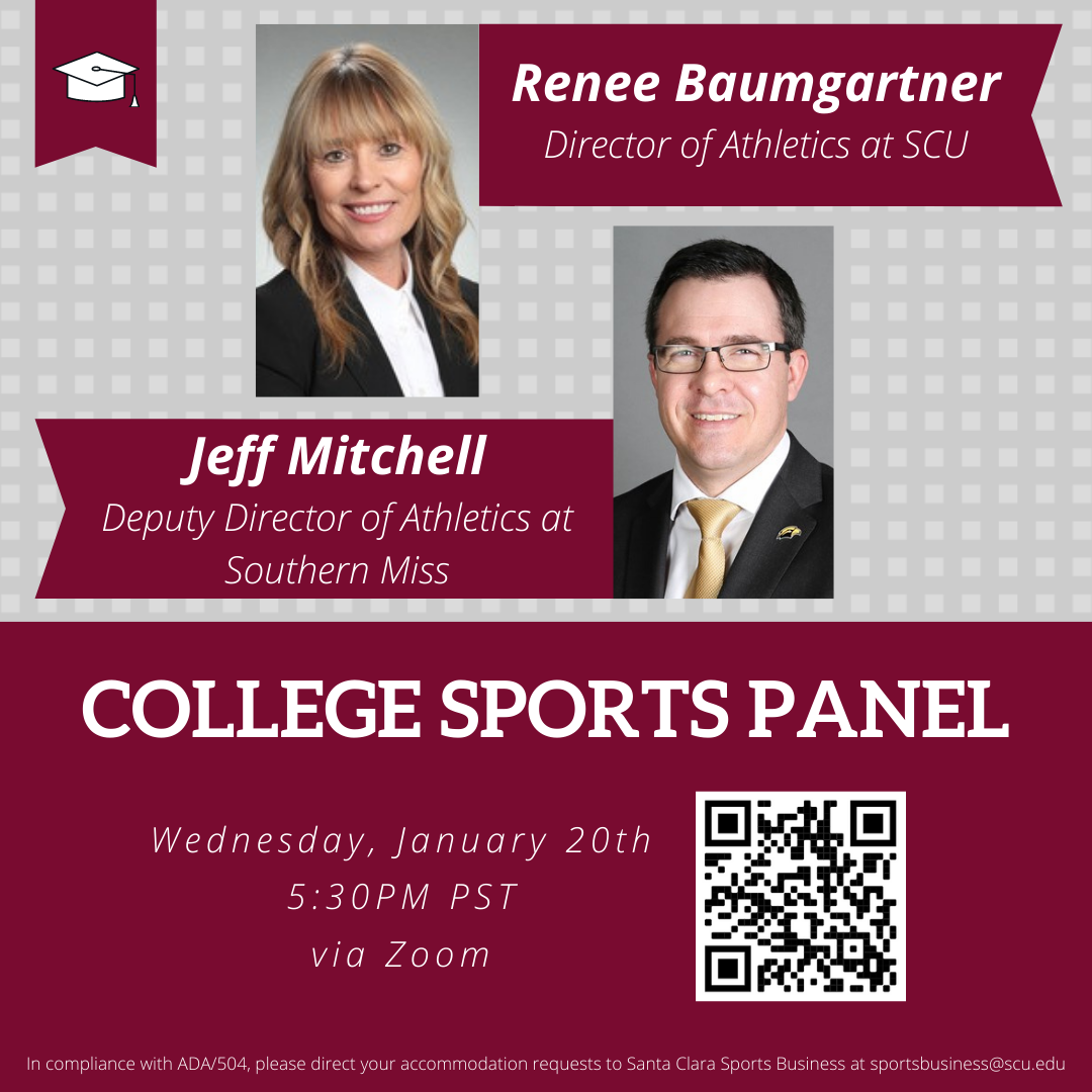 Sports Business Event College Sports Panel 21 Leavey School Of Business Scu