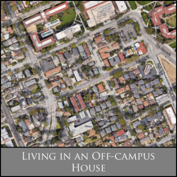 Arial view of houses with