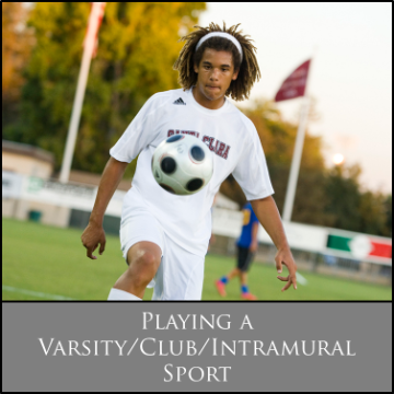 Soccer player mid-stride,