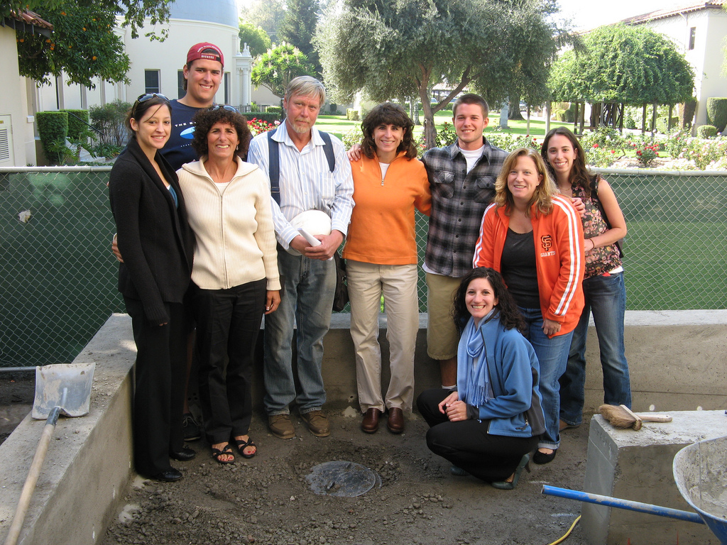 Time Capsule Burial Team The time capsule was placed in the ramp on the back of the building on Oct. 15, 2010.