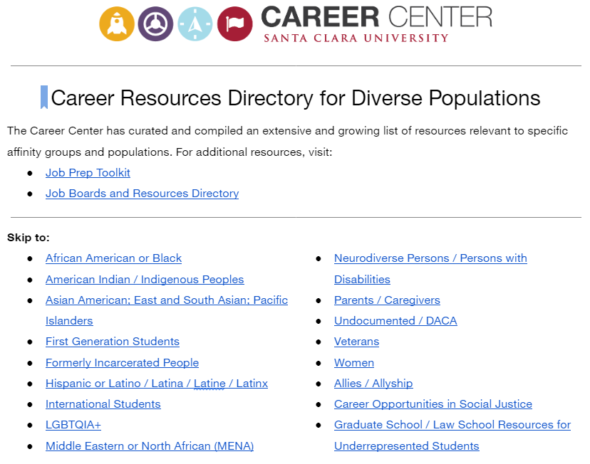 Career Resources for Diverse Population