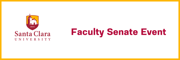 SCU Logo with Faculty Senate Event Banner