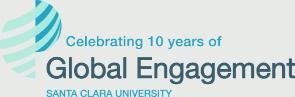 Blue Global Engagement logo celebrating ten years