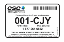 CSC Serviceworks License plate