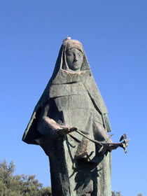 Statue of St. Clare at Santa Clara Civic Center Park Anne Van Kleeck, 1965