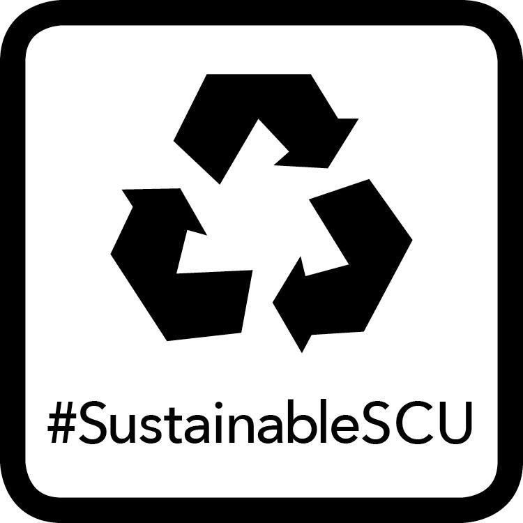 Black Waste Badge - Recycling Symbol Icon #SustainableSCU