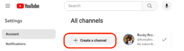 Where to create a new channel